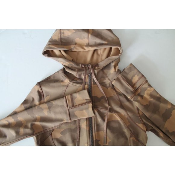 Lululemon Hooded Define Jacket Nulu Heritage 365 Camo Beige Multi Size 6 - Picture 6 of 9
